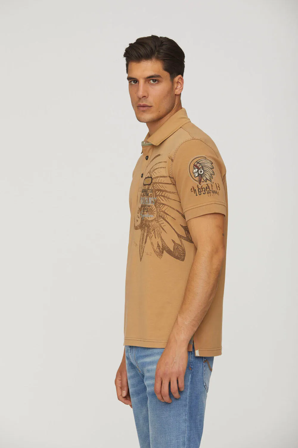 103rd Squadron printed polo shirt