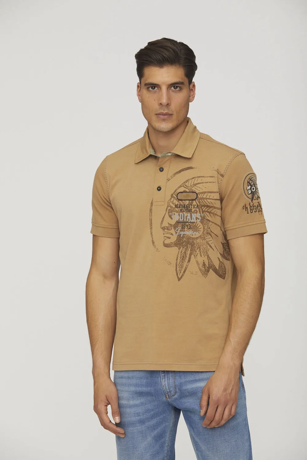 103rd Squadron printed polo shirt