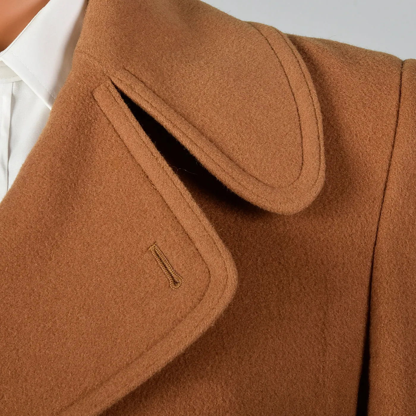 1970s Brown Camel Hair and Wool Coat