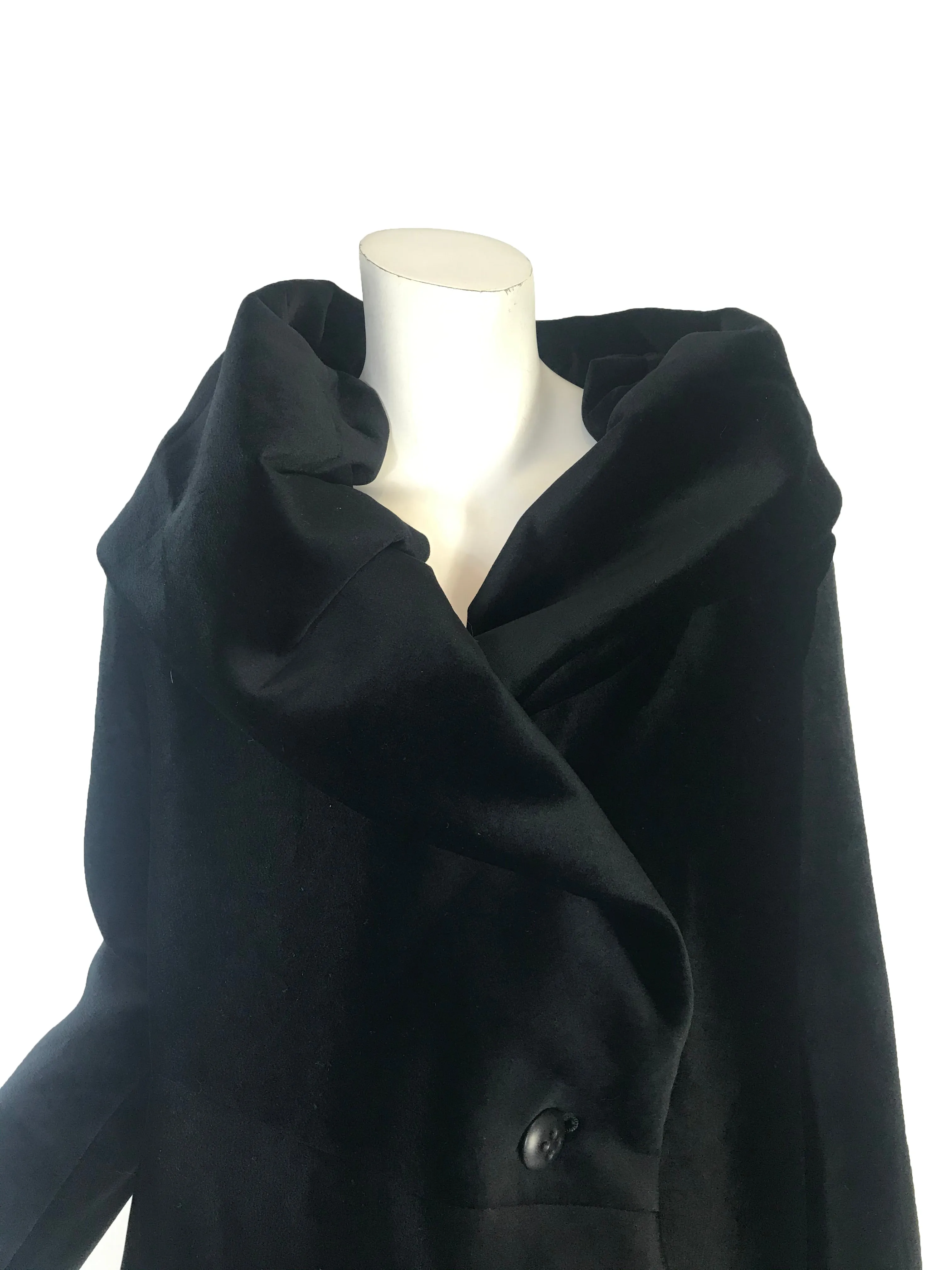 1990s ISSEY MIYAKE Velvet Cocoon Coat