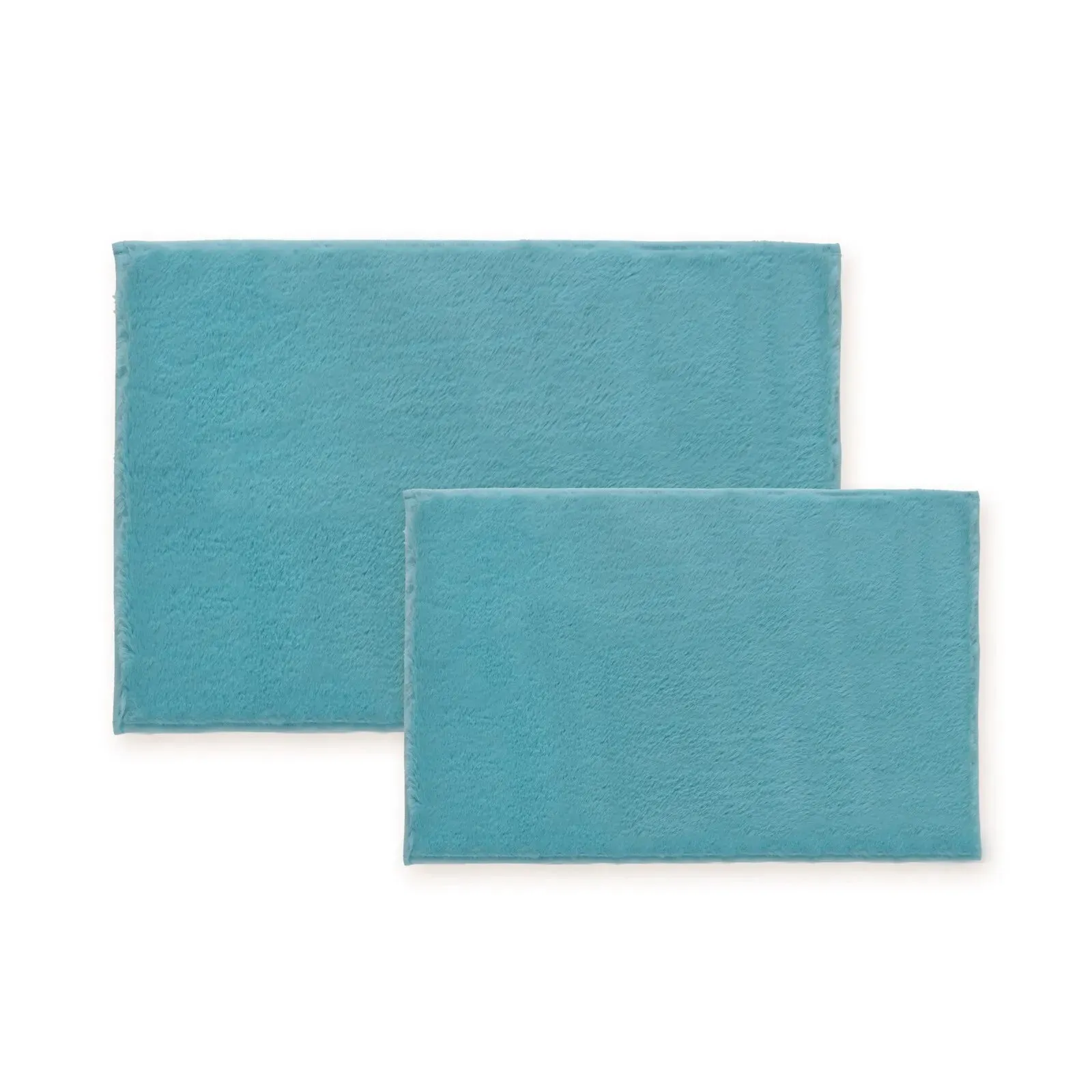 2-Piece Set: Bibb Home 2 Piece Faux Fur Plush Bath Mat Set