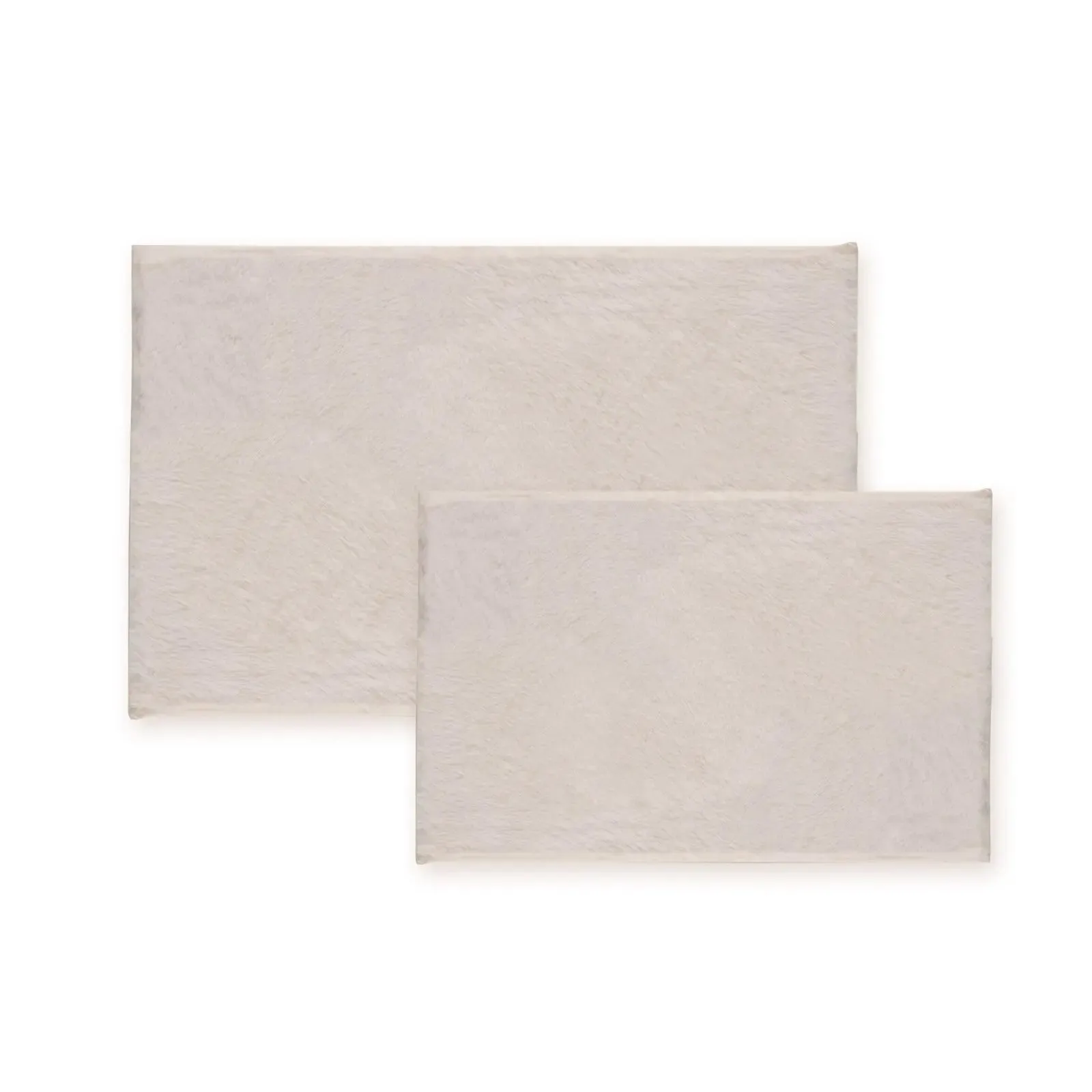 2-Piece Set: Bibb Home 2 Piece Faux Fur Plush Bath Mat Set