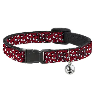 2016 SPIDER-MAN Cat Collar Breakaway - Spider-Man Eyes Spiders Scattered Reds Black White