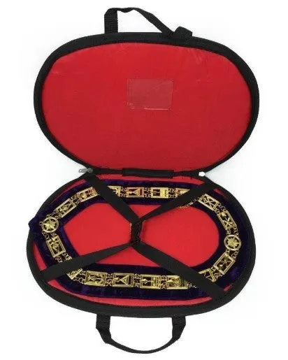 32nd Degree - Wings UP Scottish Rite Chain Collar - Gold/Silver on Purple   Free Case