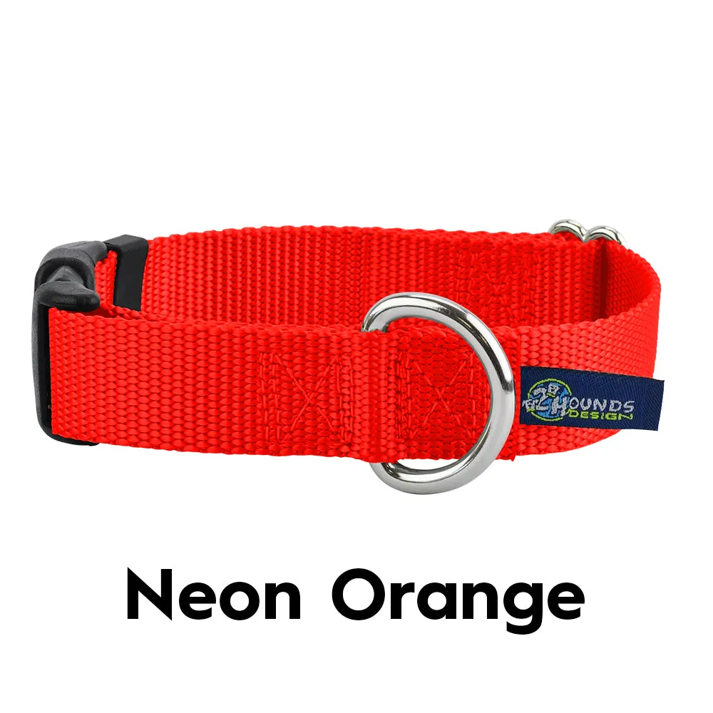 5/8″ and 1″ Neon Orange Nylon Dog Collar