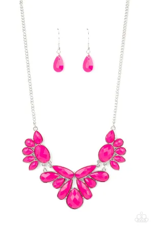 A Passing FAN-cy - Pink - Bead Paparazzi Short Statement Necklace