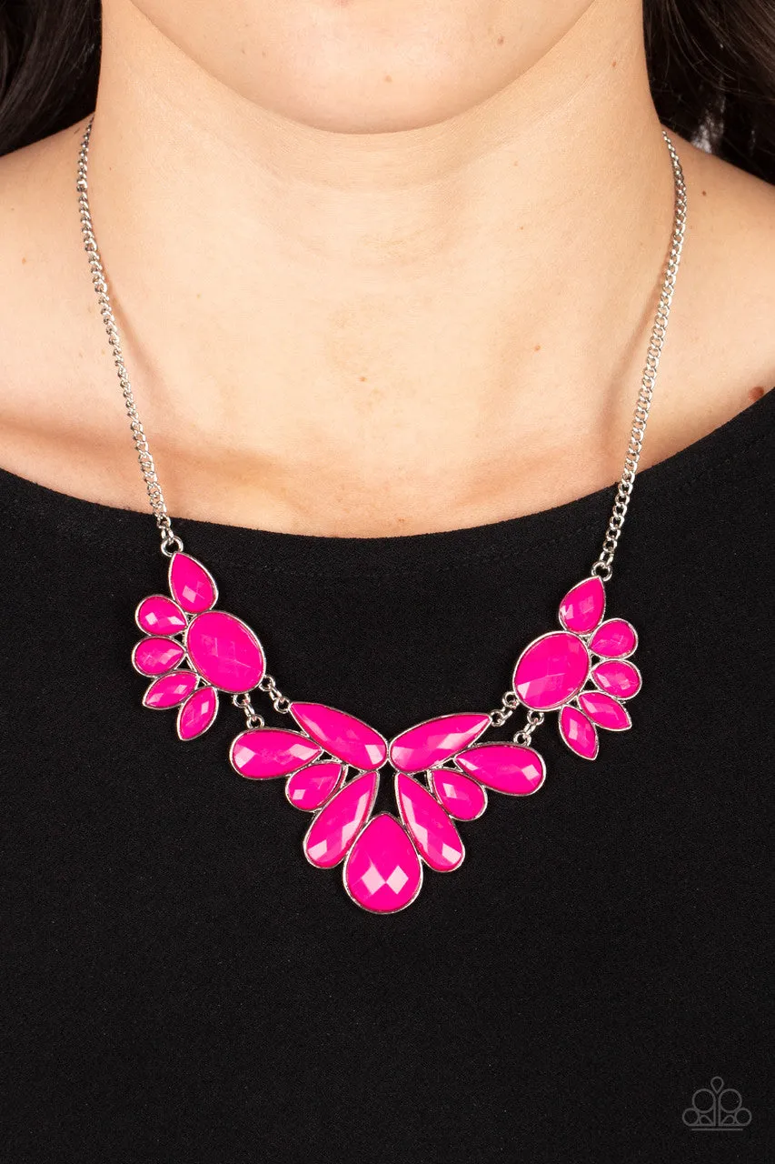 A Passing FAN-cy - Pink - Bead Paparazzi Short Statement Necklace