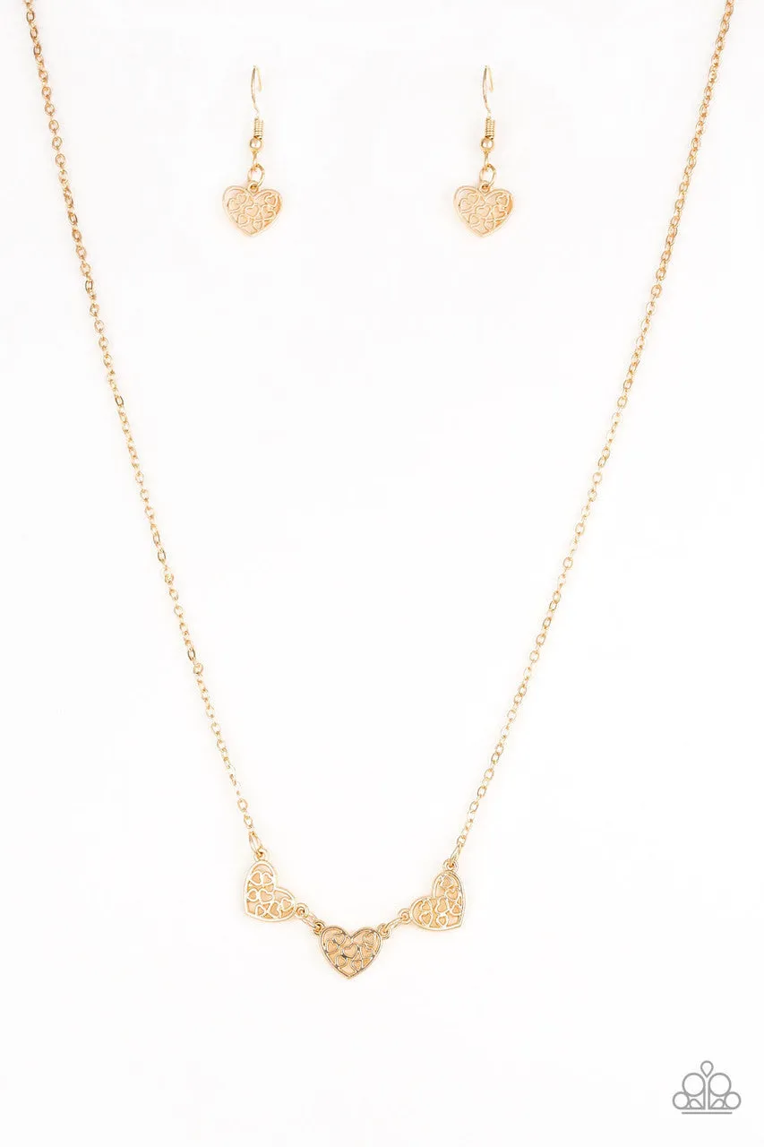 Another Love Story Gold Paparazzi Necklace