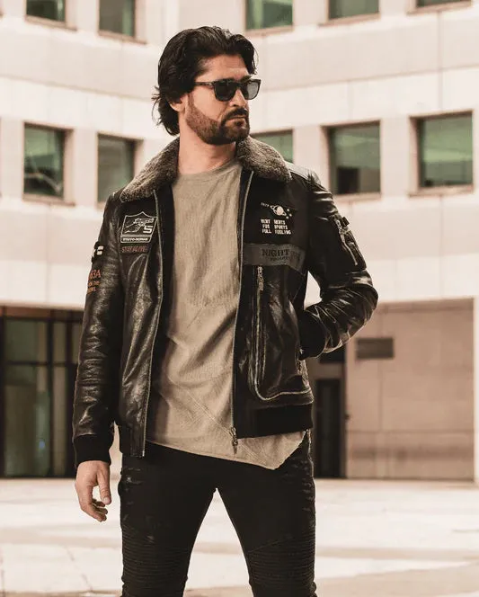 Appliqued Vegetable Goatskin Moto Jacket | Men Leather Jacket by The Jacket Seller