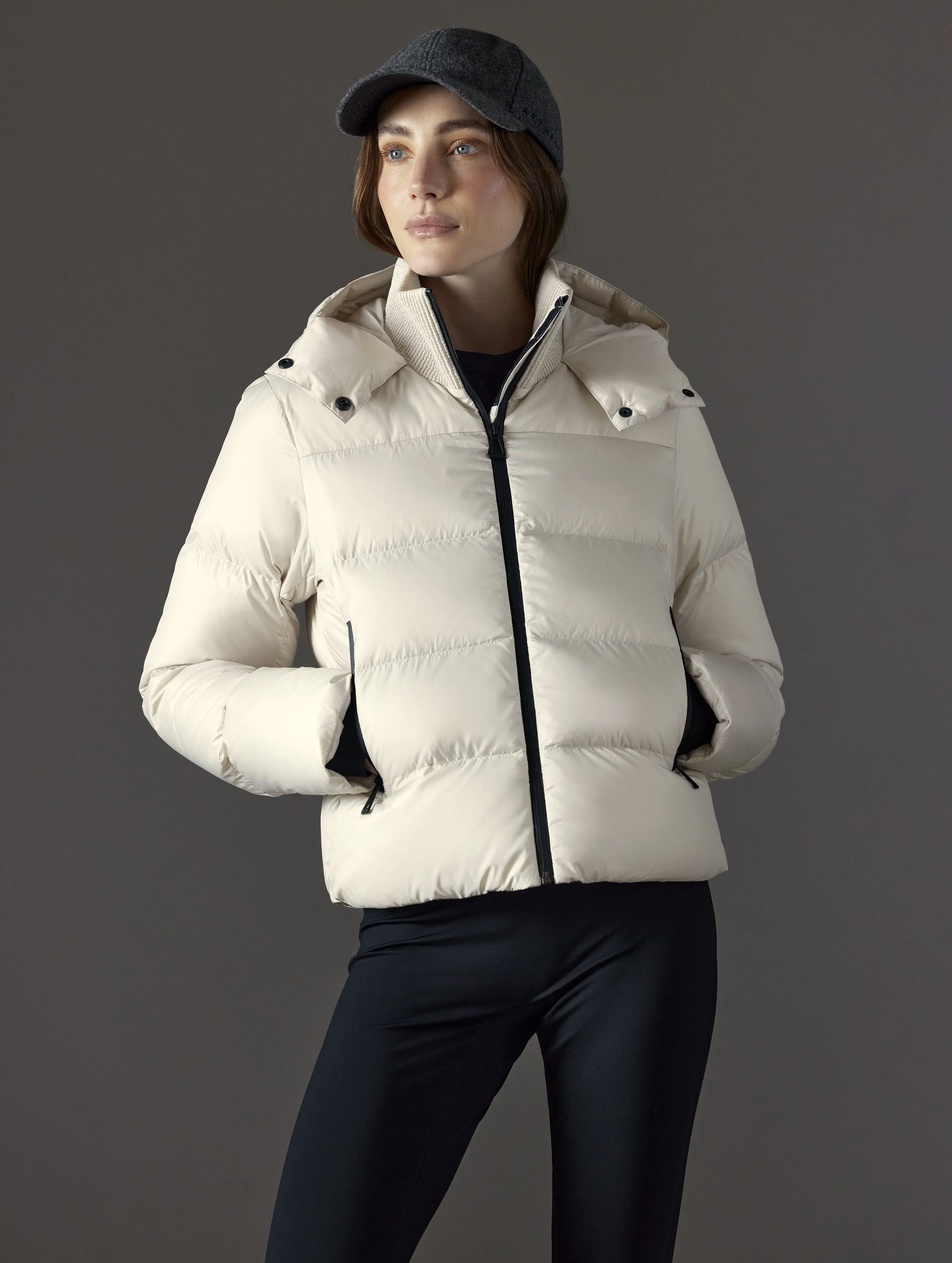 Aura Puffer Jacket - Bone