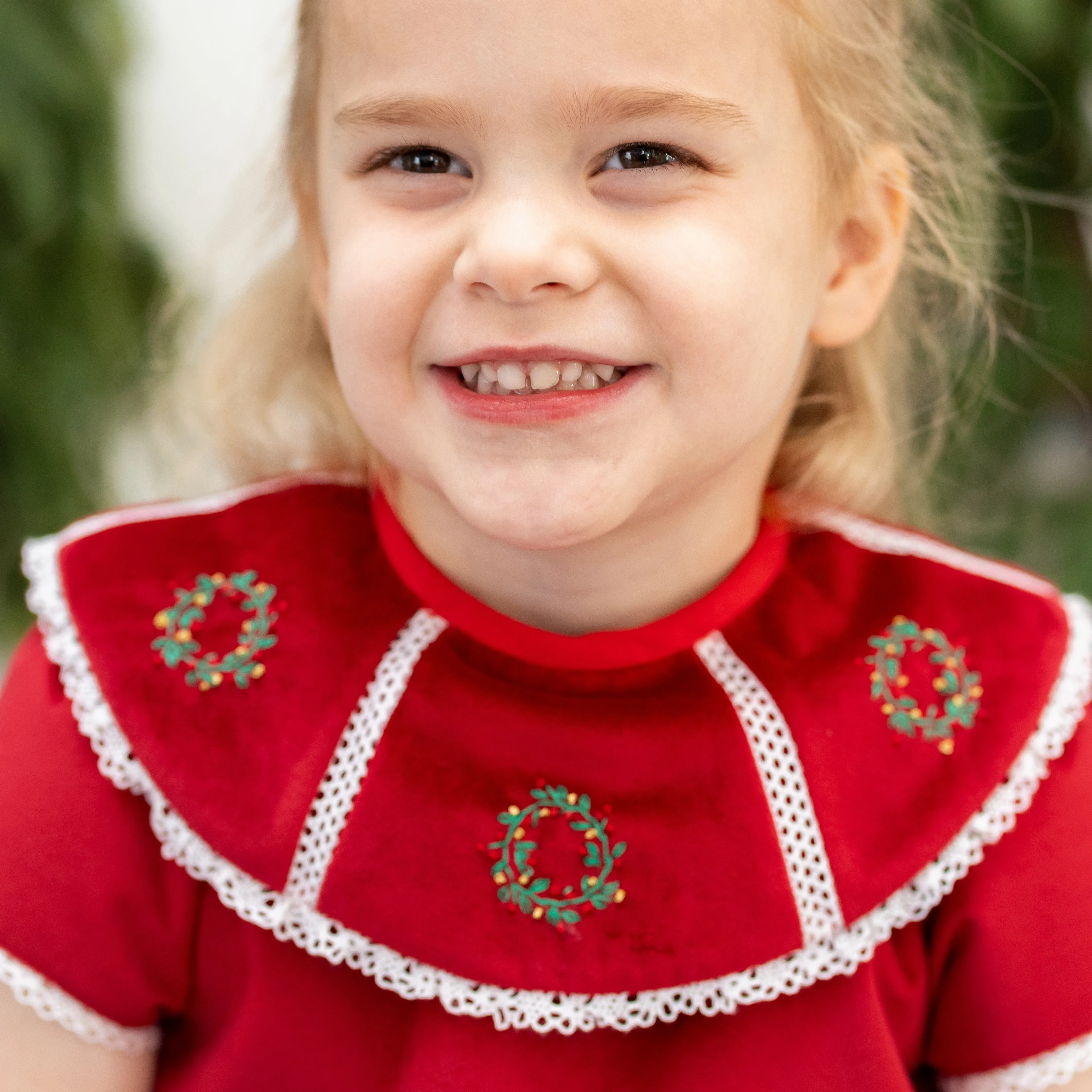 Avery Girl Dress - Red Velvet