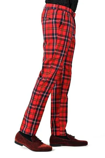 Barabas CP48 Fluoresce  Slim Fit Plaid Pants