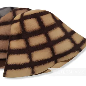 Basketweave Printed Velour Fur Felt Cone Hood Hat Body