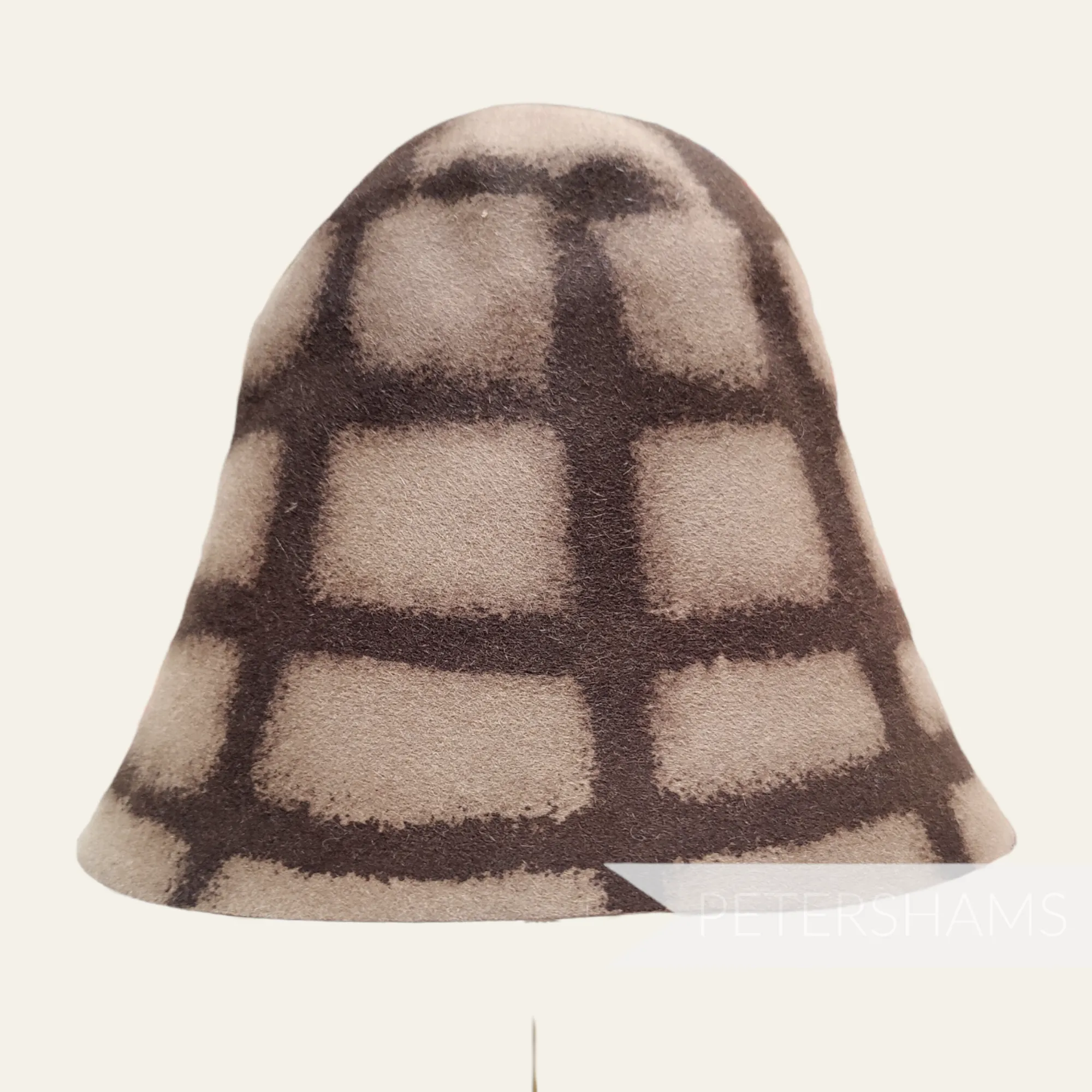 Basketweave Printed Velour Fur Felt Cone Hood Hat Body