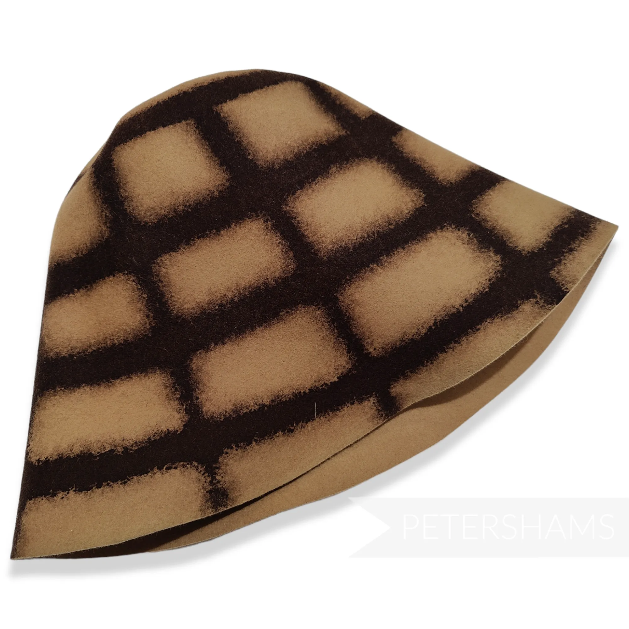 Basketweave Printed Velour Fur Felt Cone Hood Hat Body