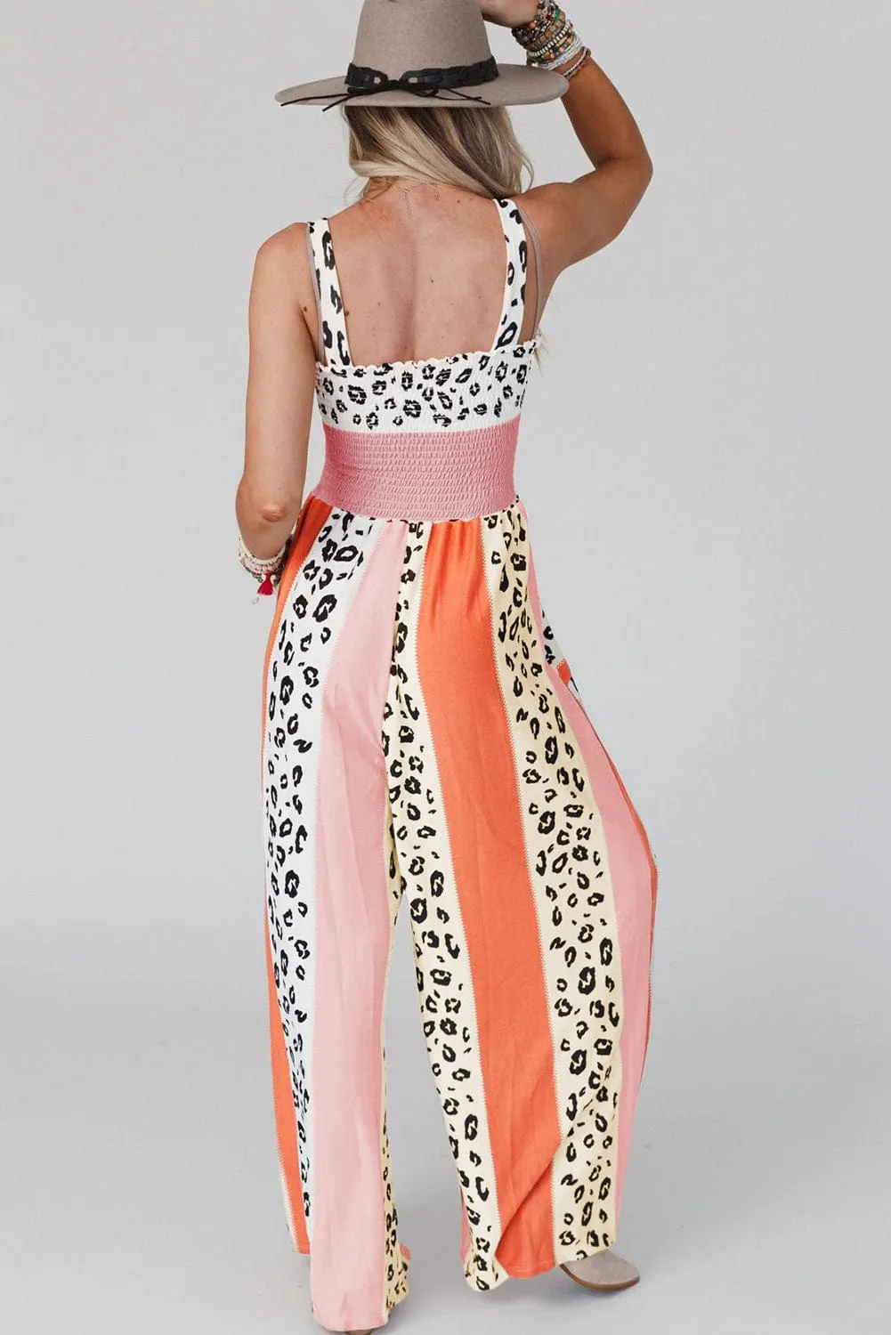 Beach Ready Leopard Print Jumpsuit