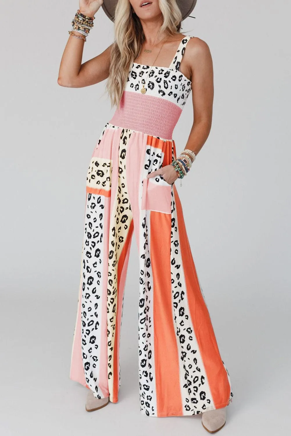 Beach Ready Leopard Print Jumpsuit