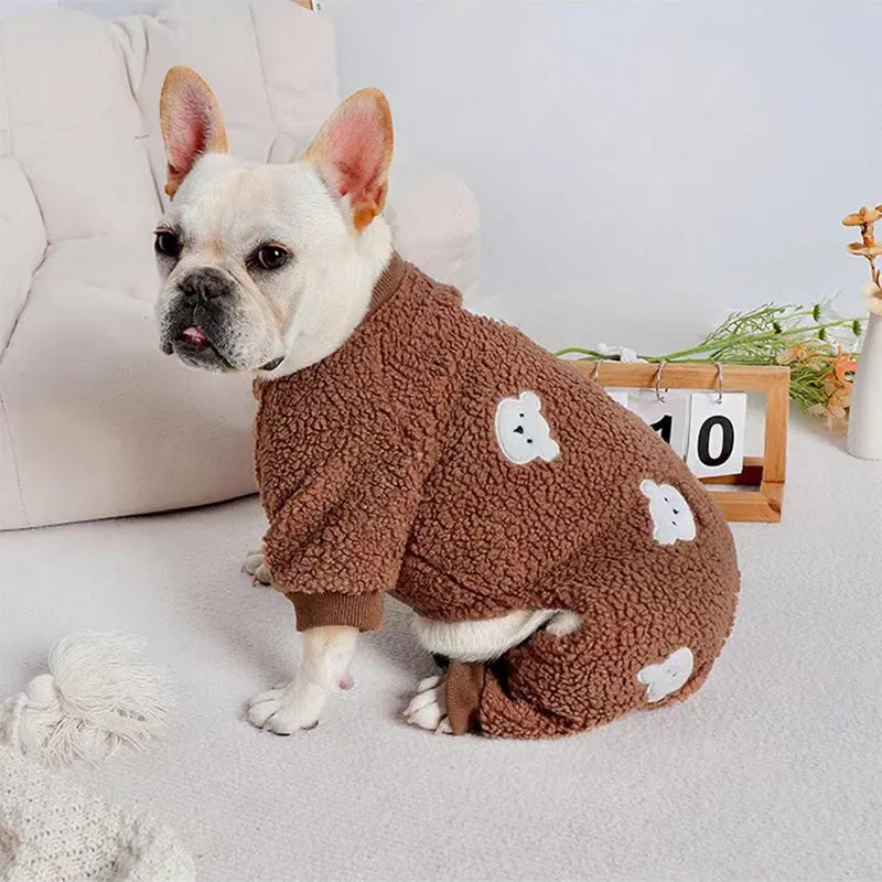 BearHug Frenchie Warm Cloth Bear Style Jumpsuit