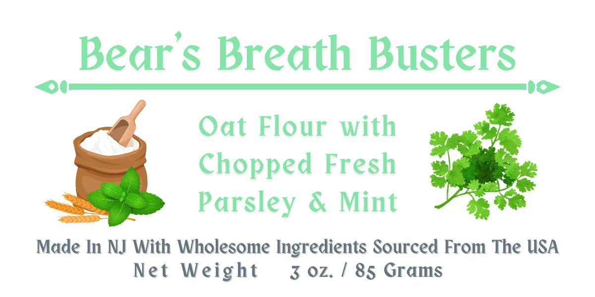 Bear’s Breath Busters -  All Natural Home Baked Dog Treats