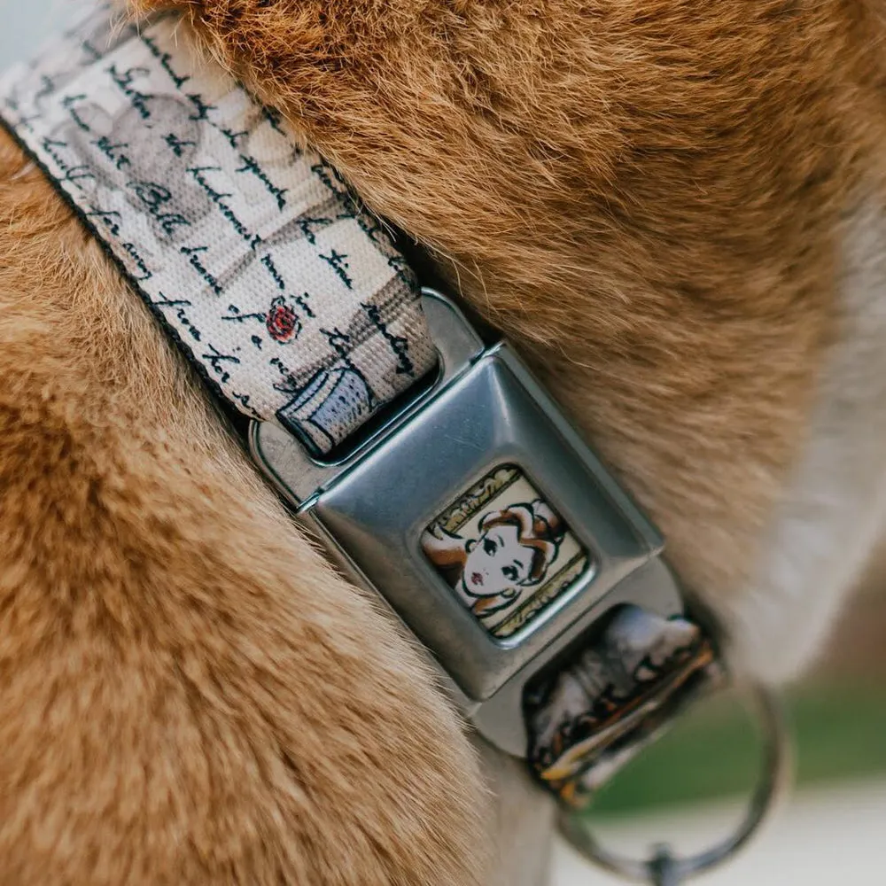 Belle Face Sketch Full Color Light Yellow Seatbelt Buckle Collar - Belle Sketch Poses/Story Script