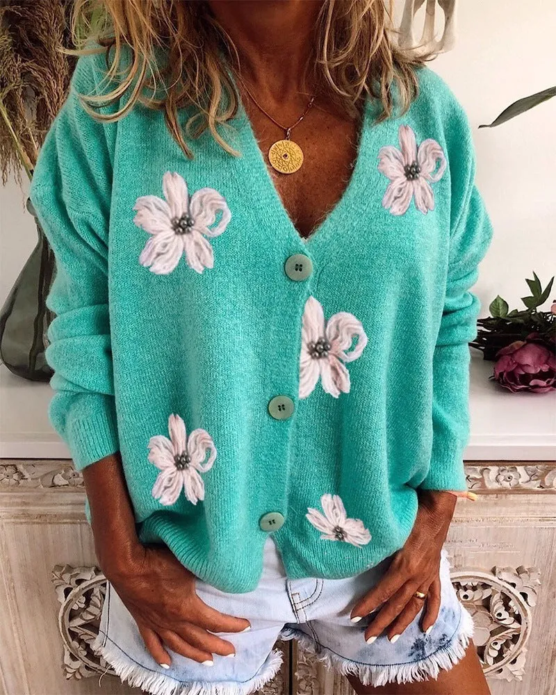 Best Around Floral Crochet Knit Cardigan