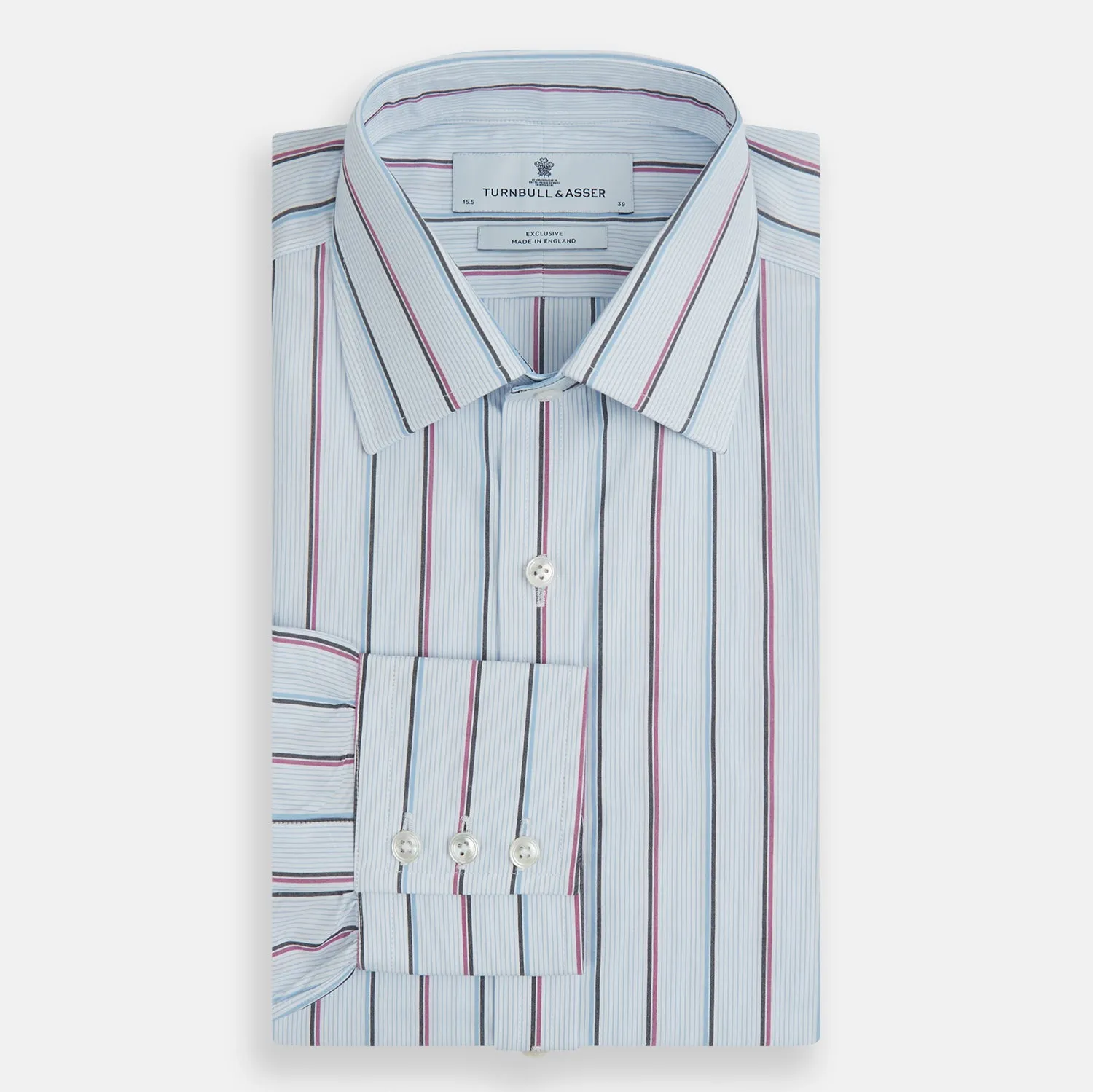 Blue and Pink Shadow Stripe Mayfair Shirt