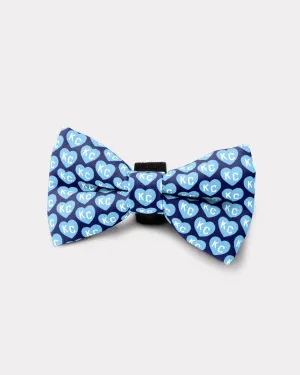 Blue Charlie Hustle KC Heart Dog Bow Tie