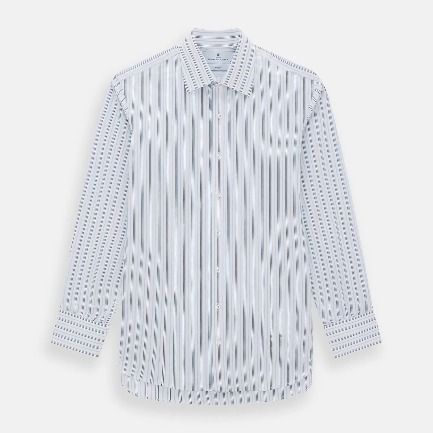 Blue Fine Multi Pinstripe Mayfair Shirt