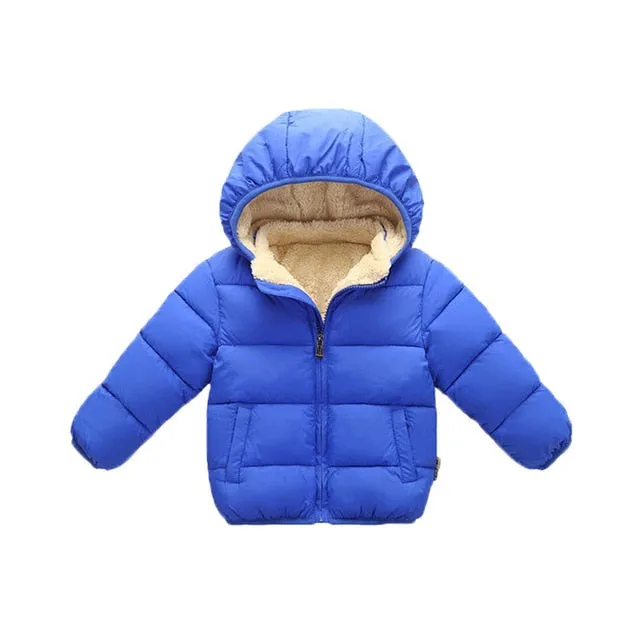 Blue Padded Coat, Size 1-5 Yrs