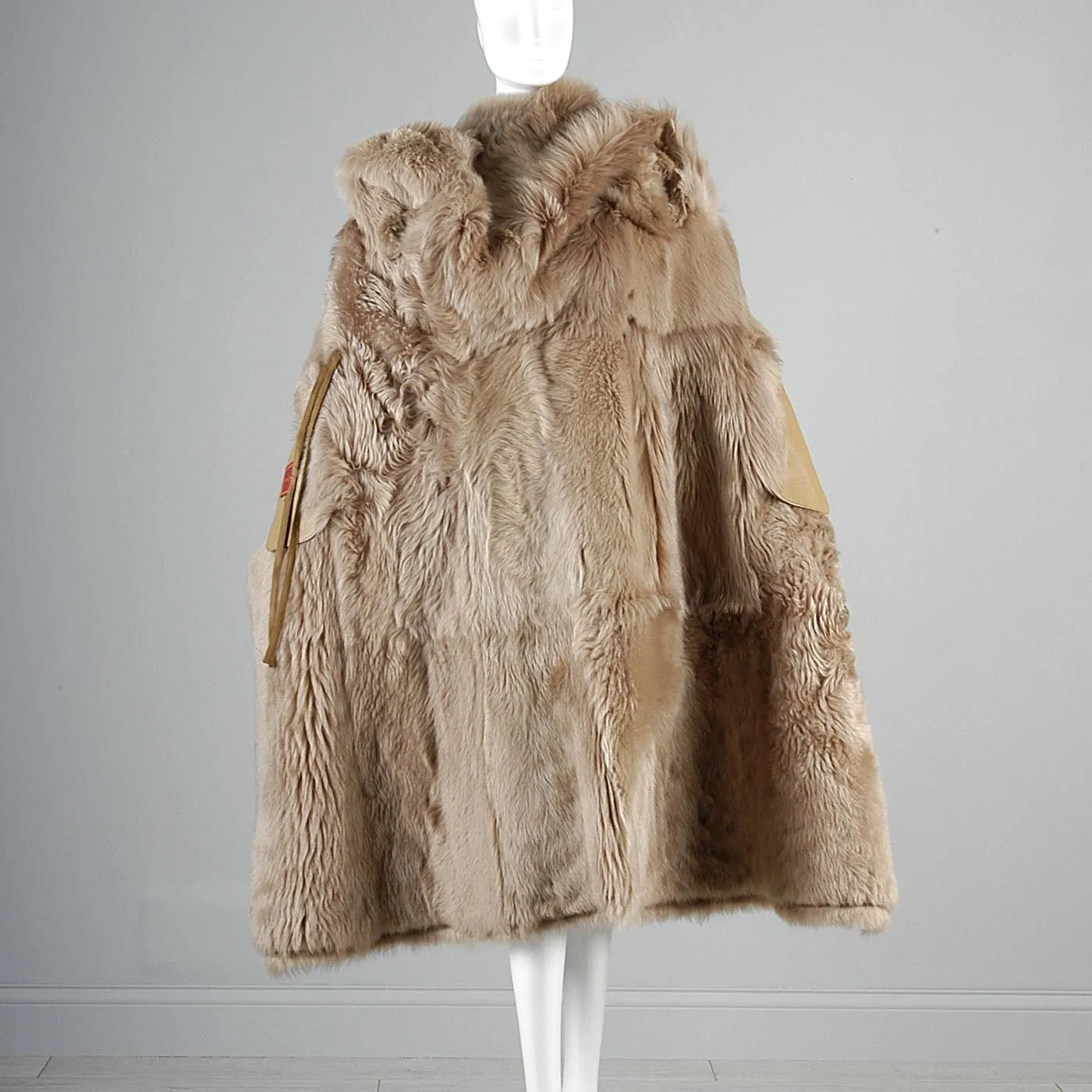 Bohemian Cole Haan Leather & Shearling Coat