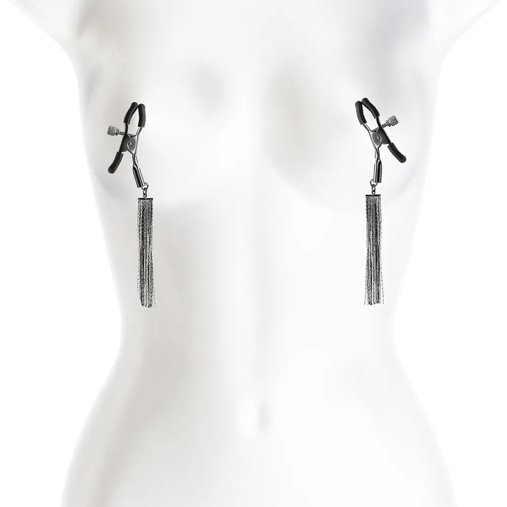 Bound Nipple Clamps With Chain Tassels