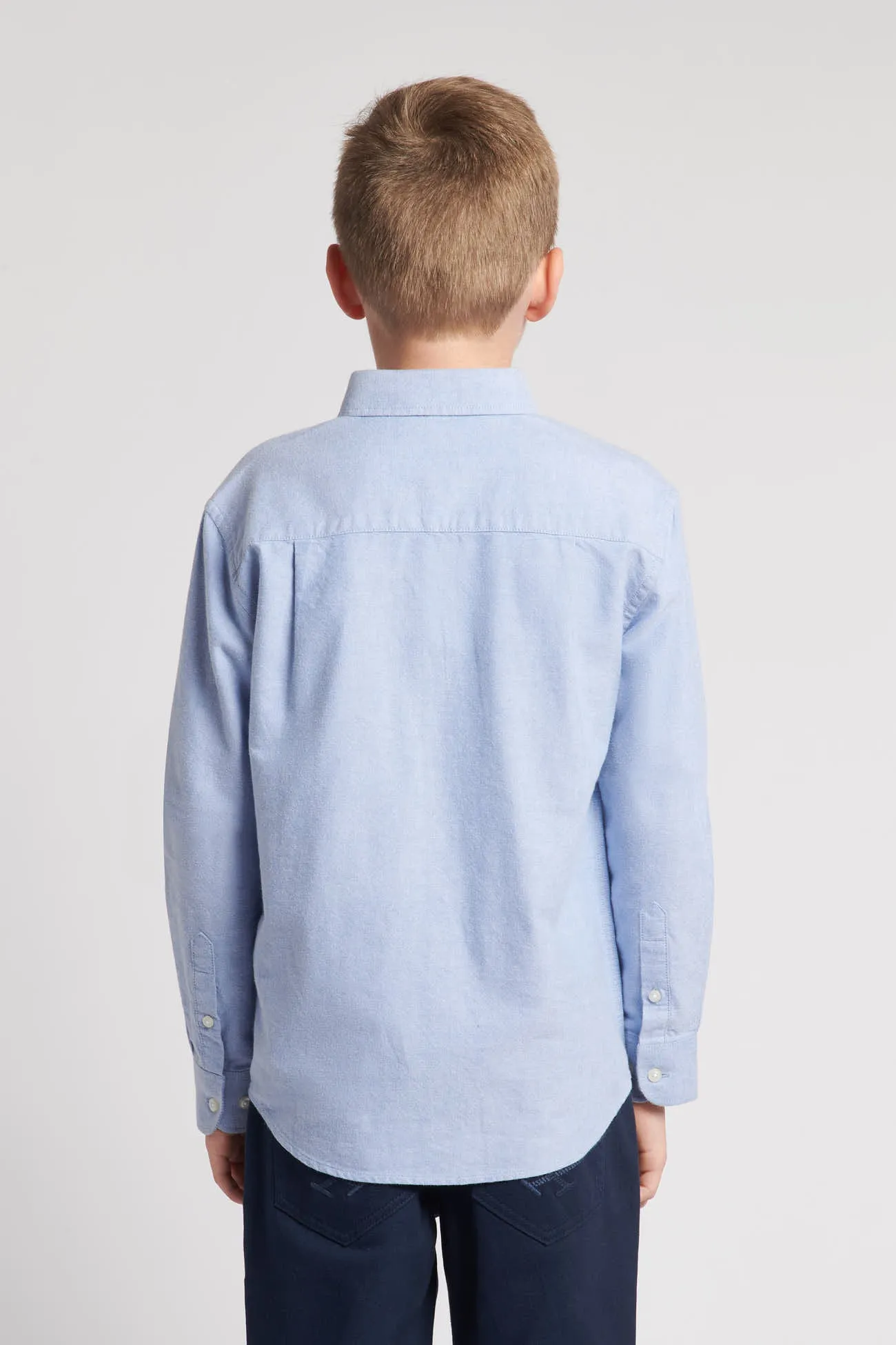 Boys Lifestyle Peached Oxford Shirt in Blue Yonder