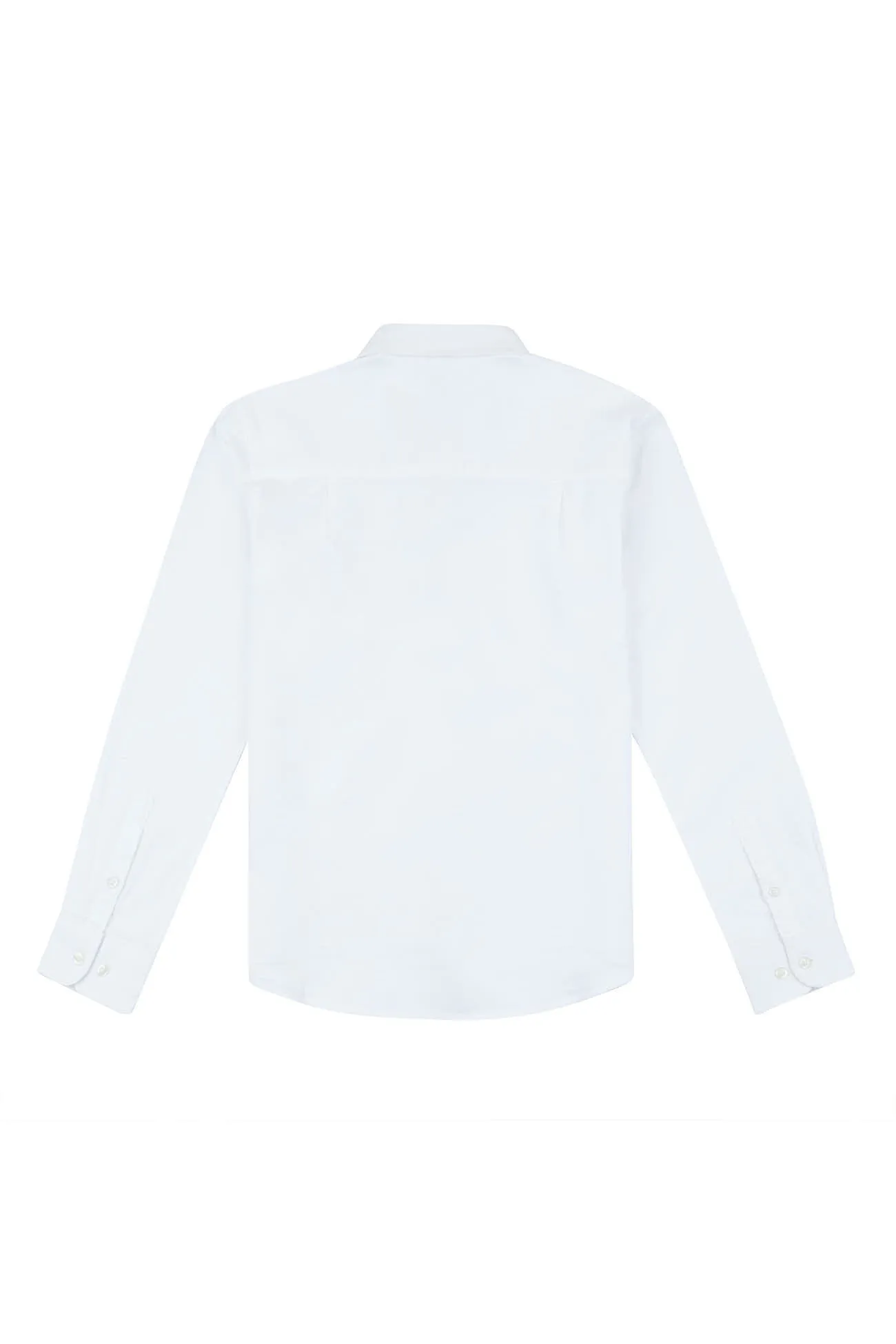 Boys Lifestyle Peached Oxford Shirt in Bright White