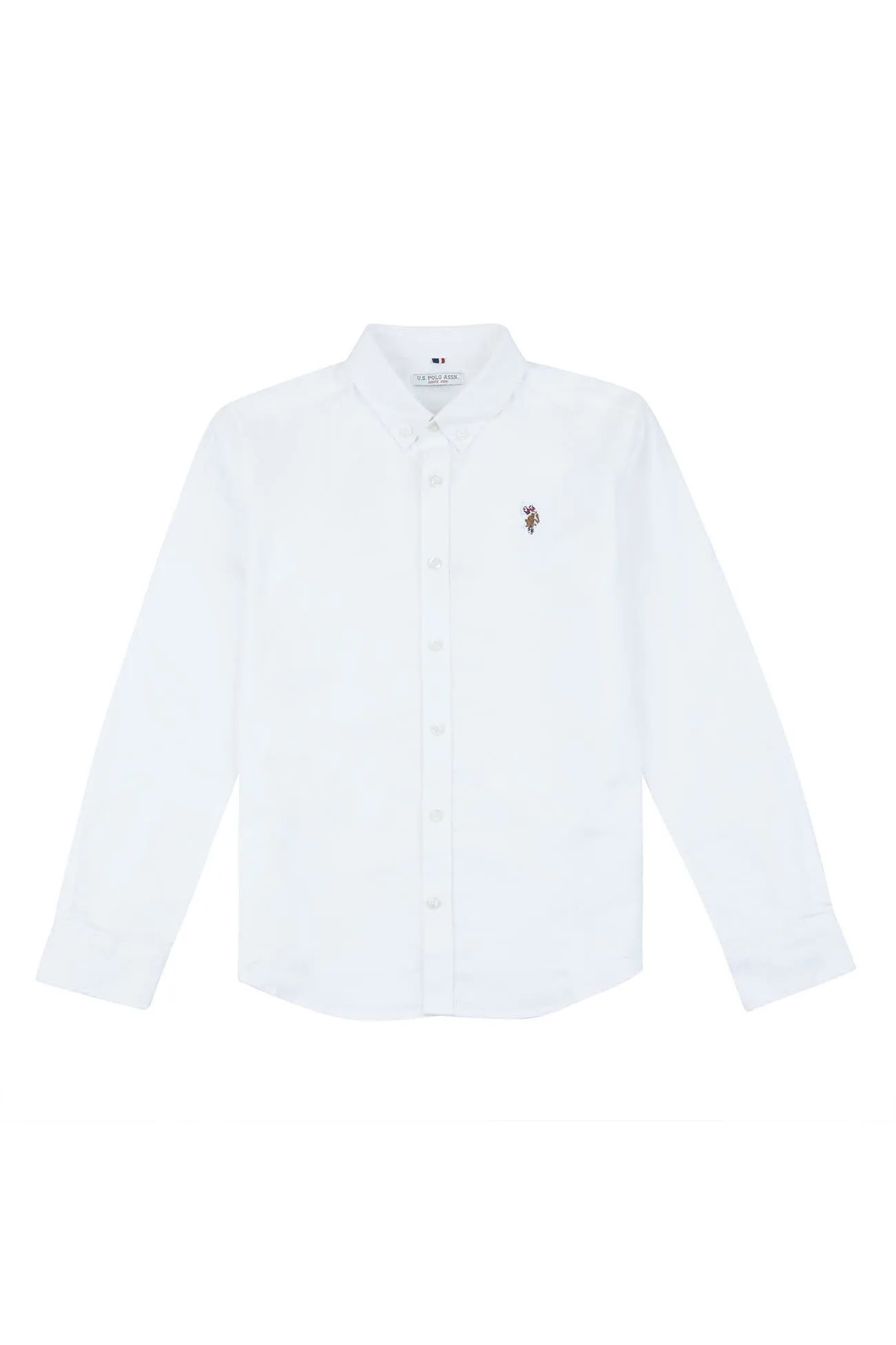 Boys Lifestyle Peached Oxford Shirt in Bright White