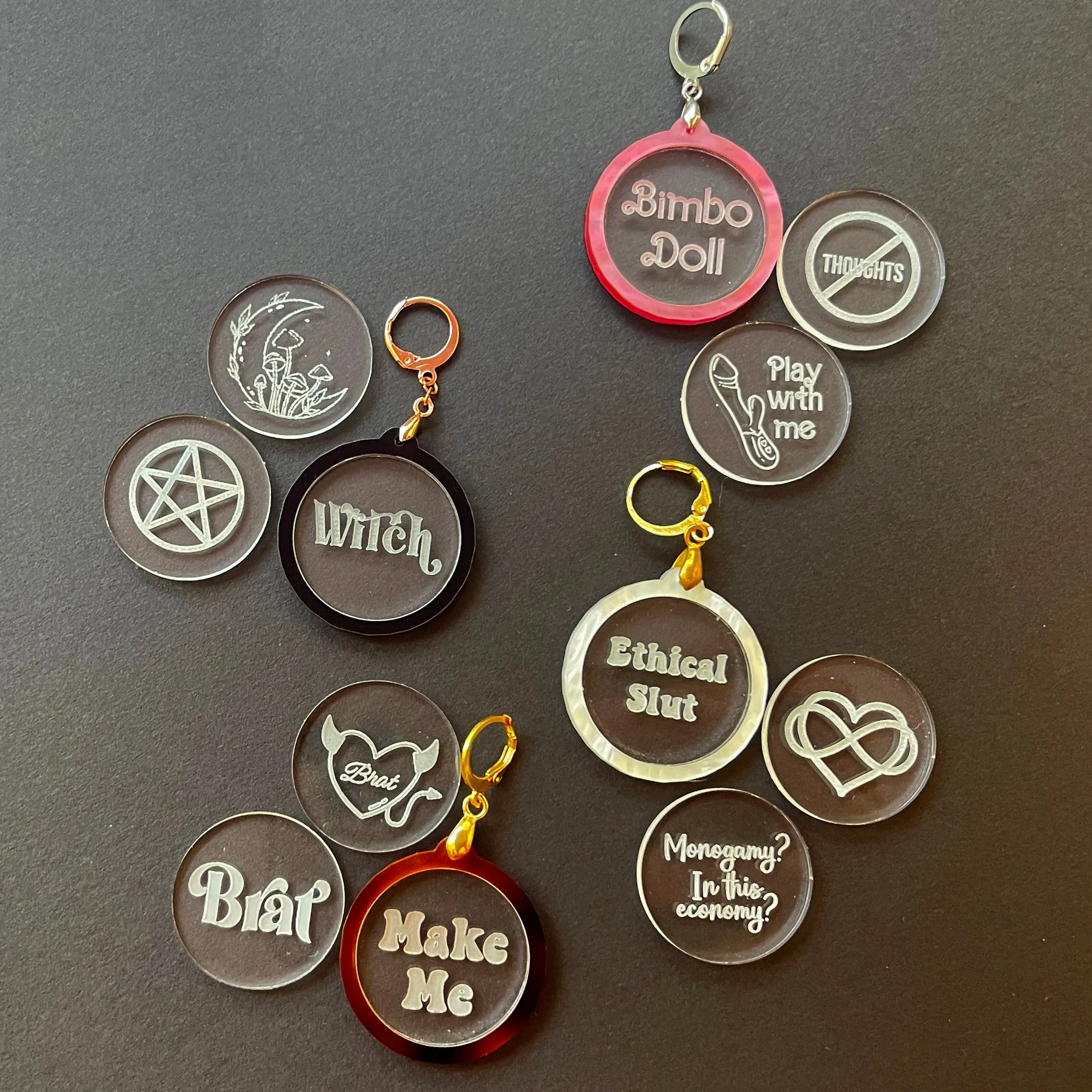 Brat Convertible BDSM Collar Tag Insert Set