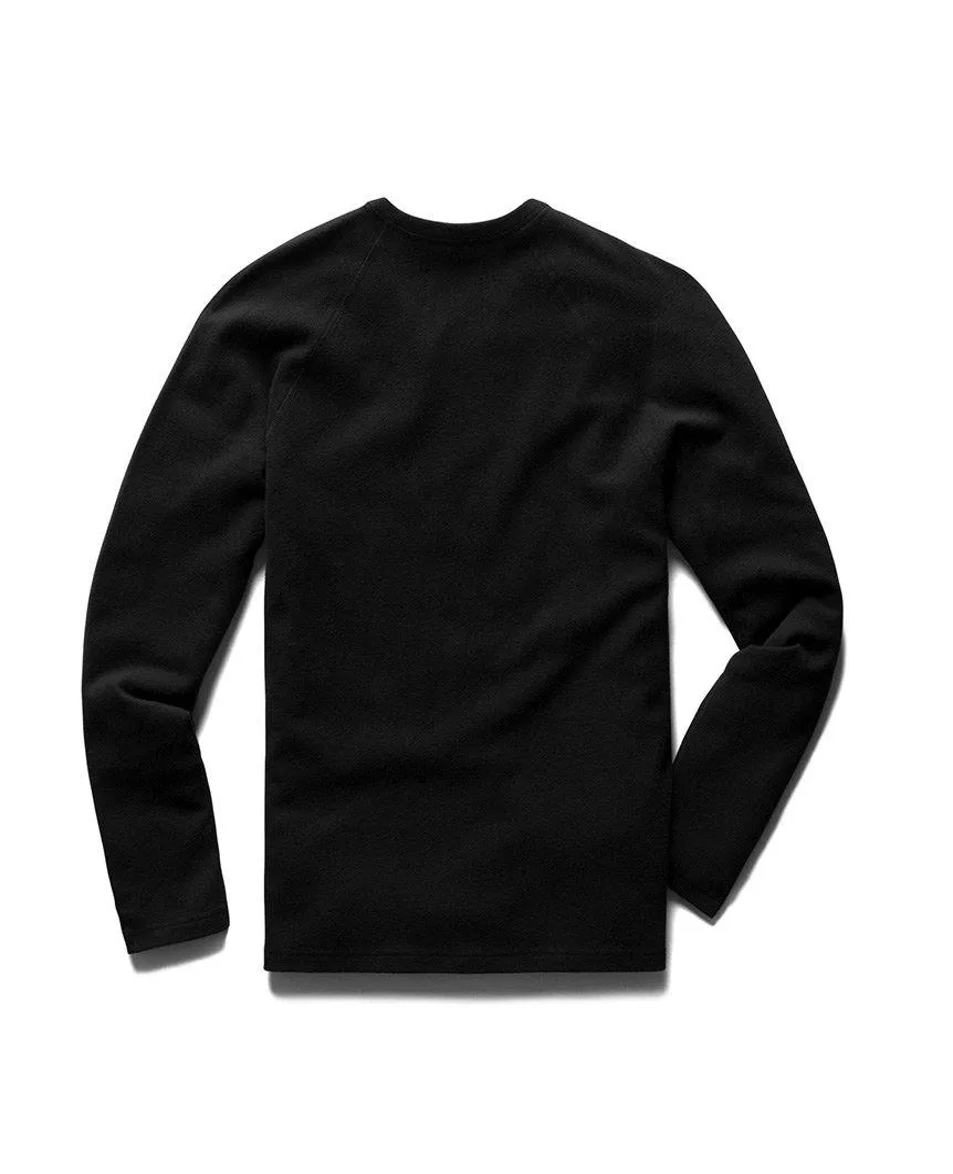 Brushed Interlock Long Sleeve Black