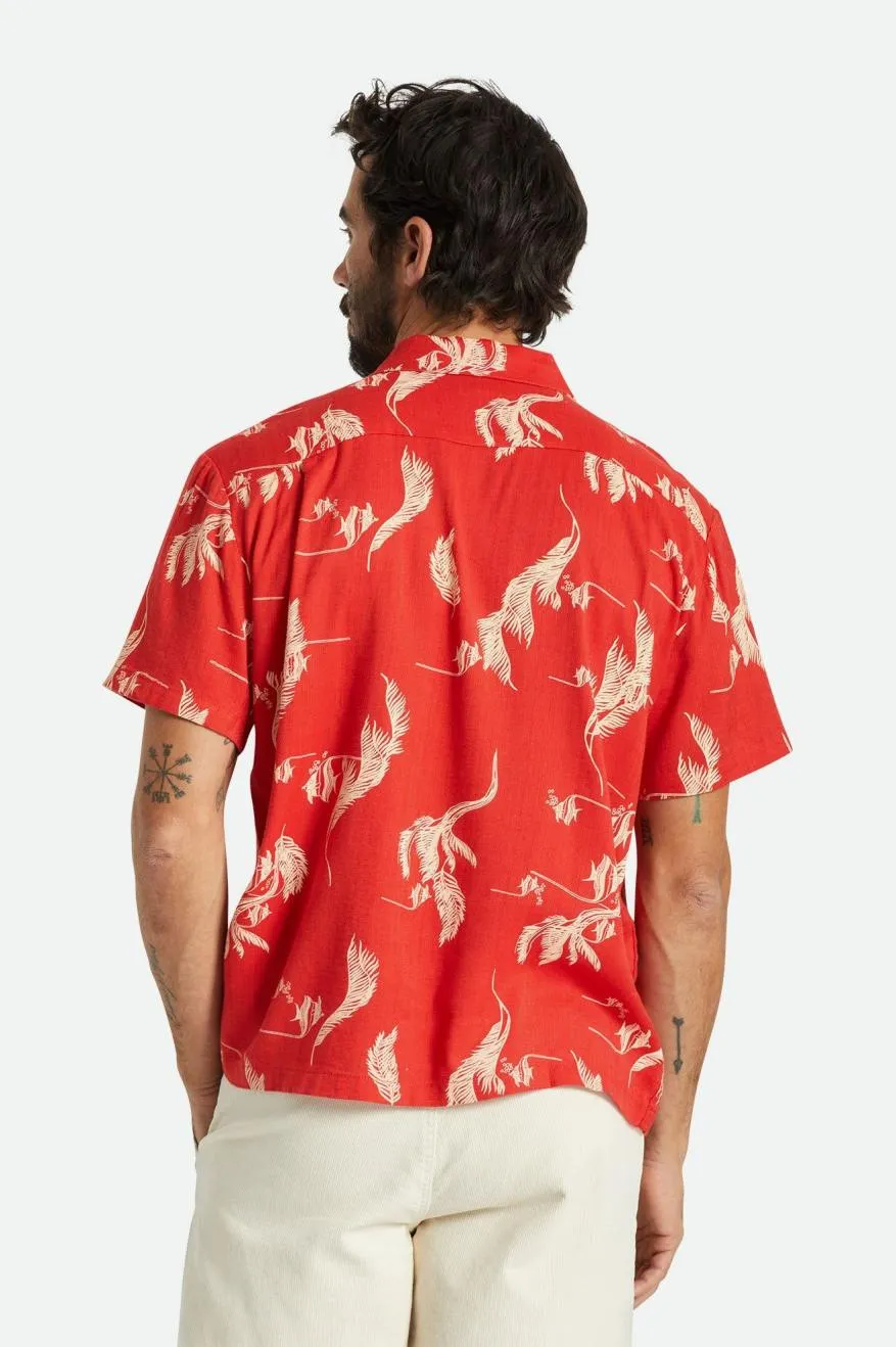 Bunker Slub S/S Woven Shirt - Aloha Red/White/Coconut