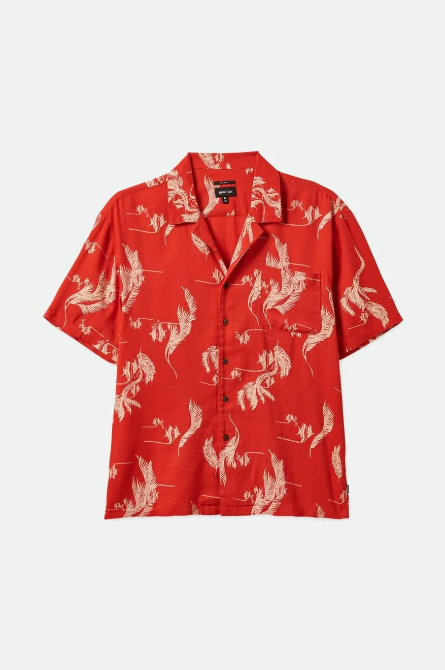 Bunker Slub S/S Woven Shirt - Aloha Red/White/Coconut