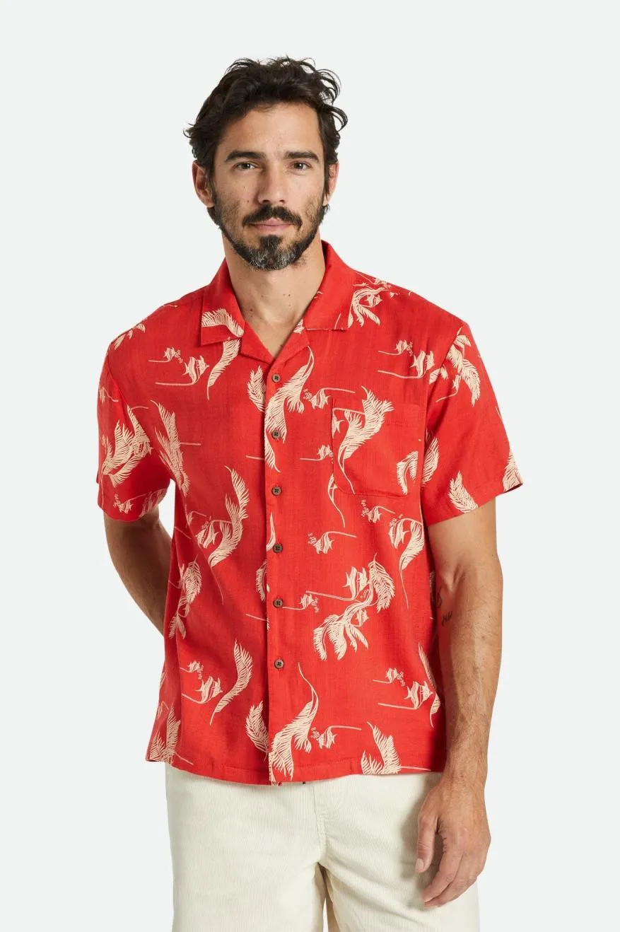 Bunker Slub S/S Woven Shirt - Aloha Red/White/Coconut