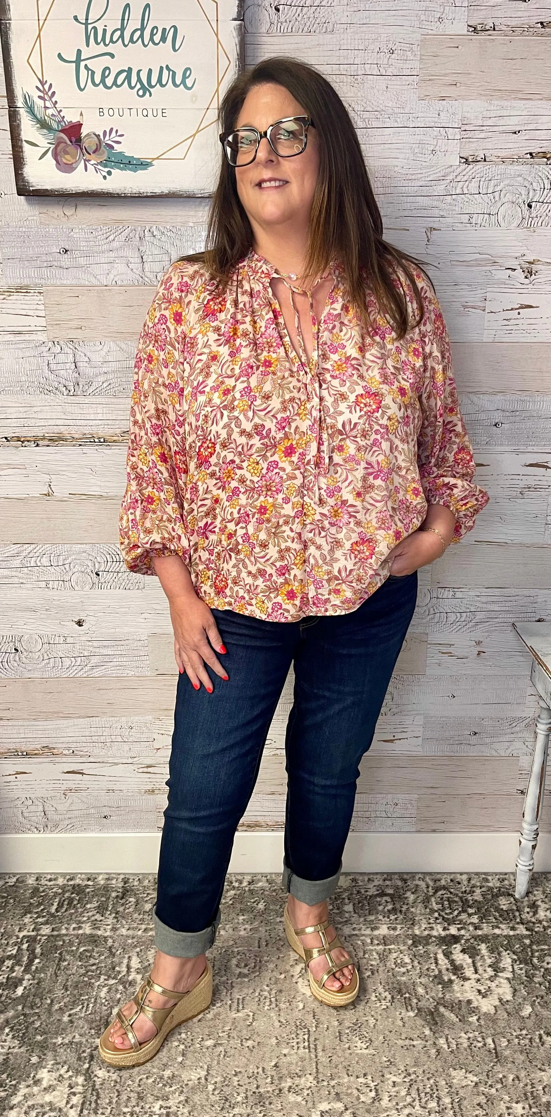 Carine Floral Top