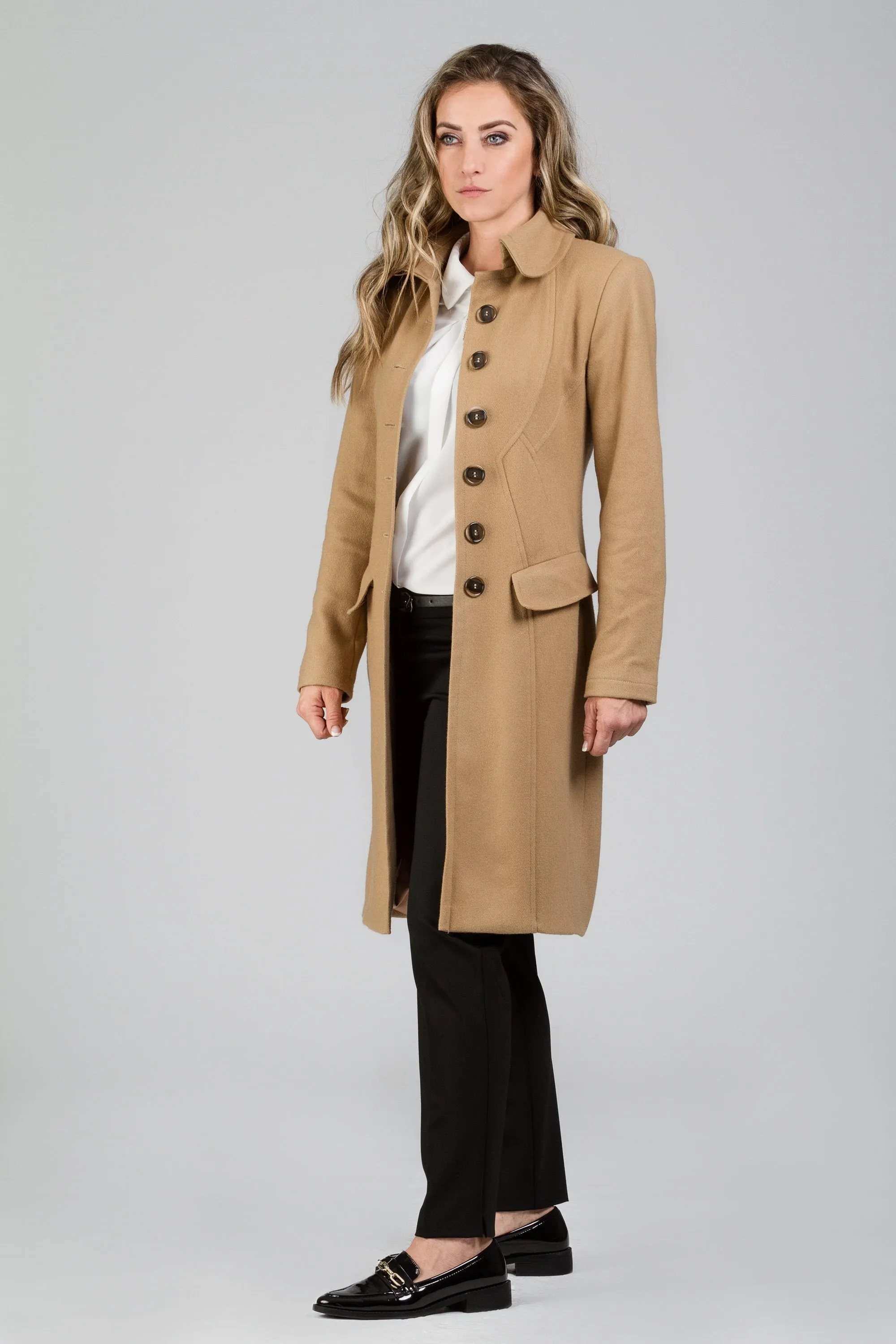 Cashmere Wool Midi Coat