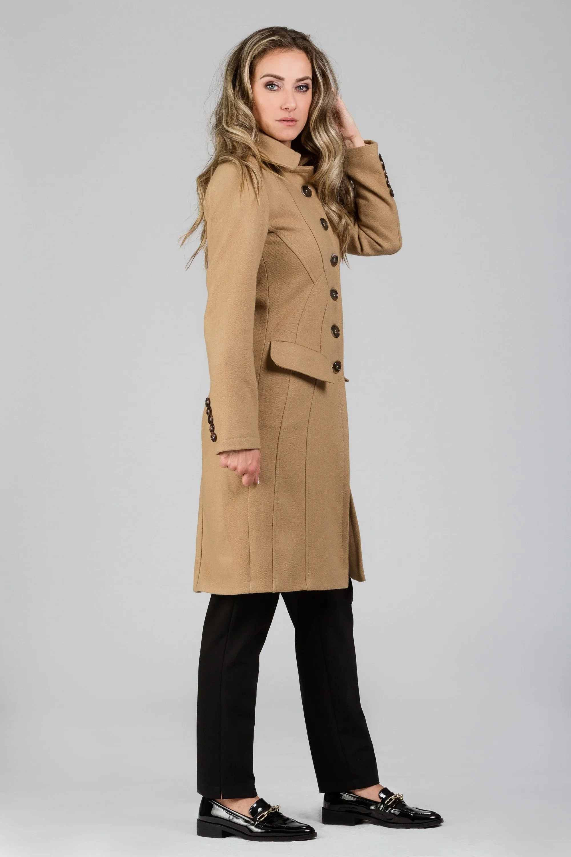 Cashmere Wool Midi Coat