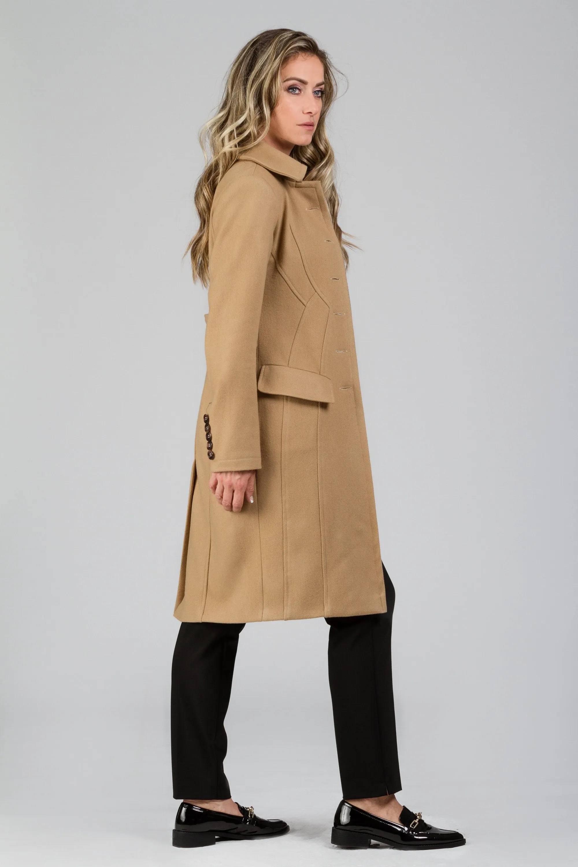 Cashmere Wool Midi Coat