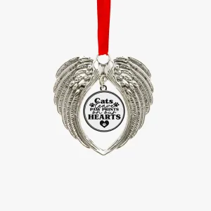 Cat Paws Wings Ornaments - Heart Shape