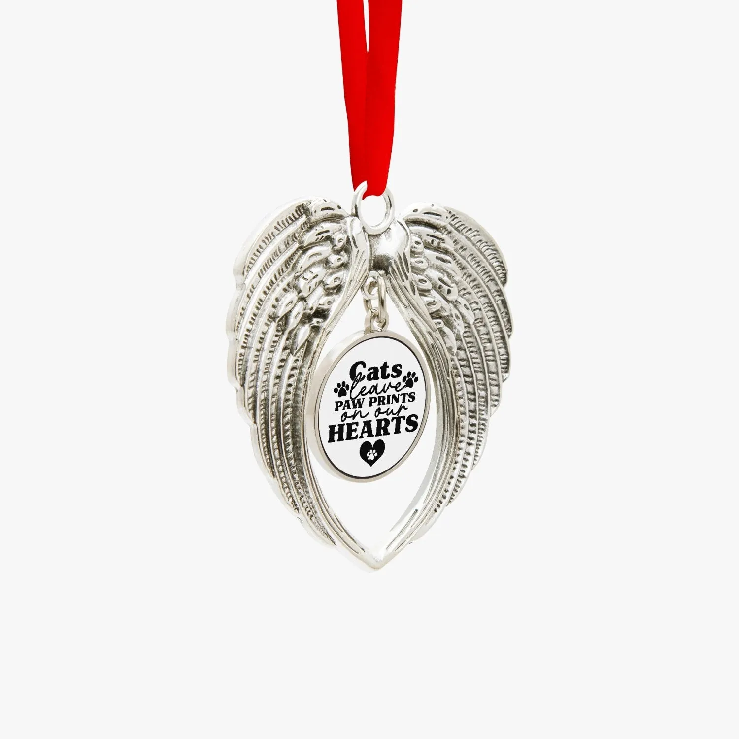 Cat Paws Wings Ornaments - Heart Shape