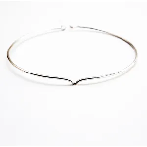 Clarity collar solid sterling silver necklace