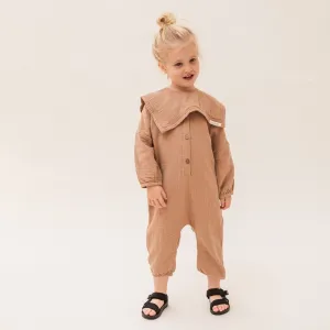 Claude & Co Gauze Jumpsuit and  Collar- Fawn | Claude & Co