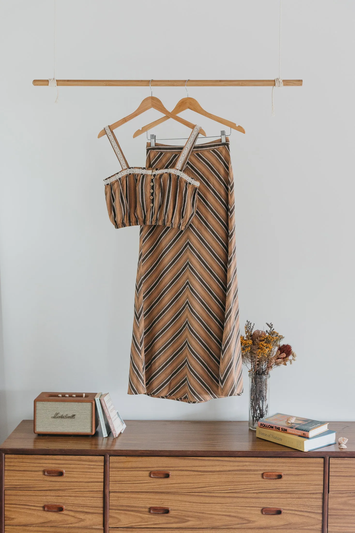 Clay - Striped Maxi Skirt