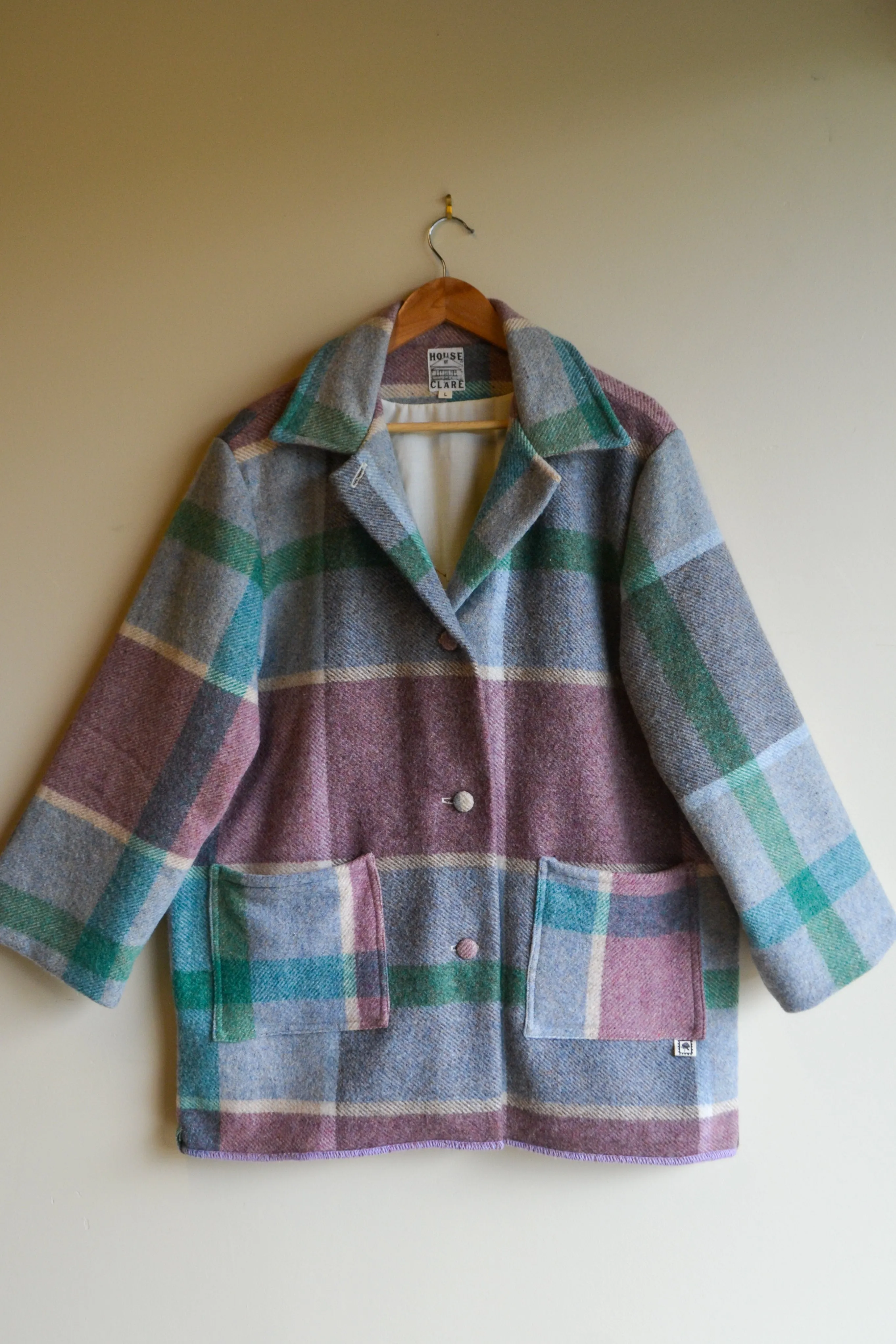 Coat | Grandad Check | Wool | Large