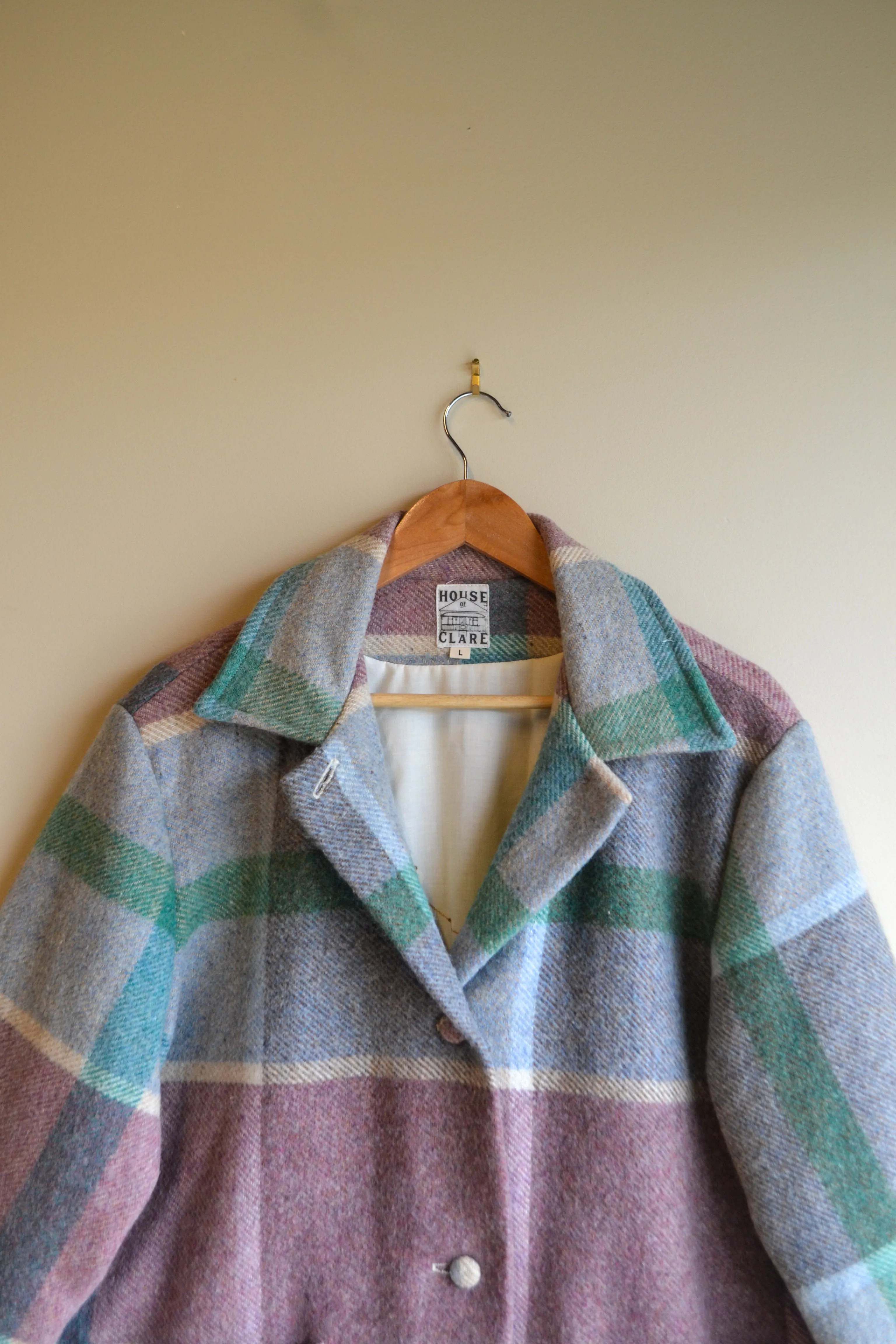 Coat | Grandad Check | Wool | Large